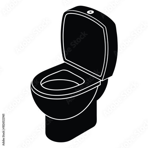 smart toilet on white