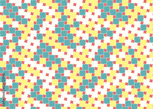 幾何学的なタイル模様 背景