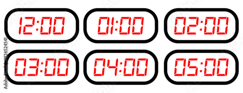 Digital clock time icon.