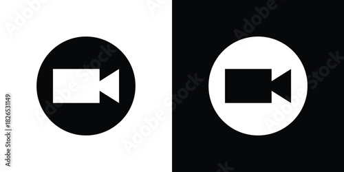 Video call icon, logo, app, template. EPS10