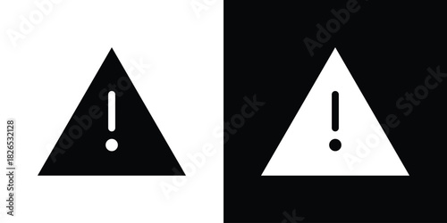 Warning triangle icon, logo, app, template. EPS10