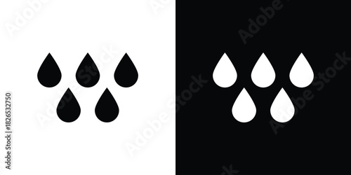 Water drop shape icon, logo, app, template. EPS10