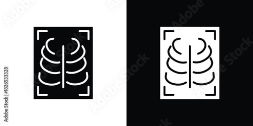 X ray icon, logo, app, template. EPS10