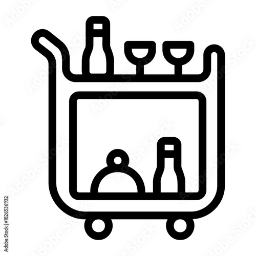 Food airplane Line Icon