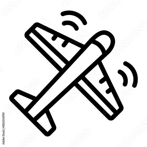 Passenger jet  Line Icon