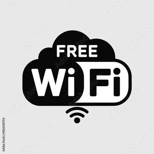 Free wi-fi access point cloud icon symbol