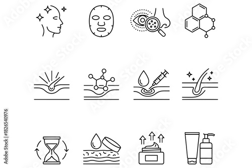 vector set of Skincare & Beauty Icons,
Skincare & Beauty Icons,
Minimalist Black Line Art for Skin Care, Wellness & Cosmetics