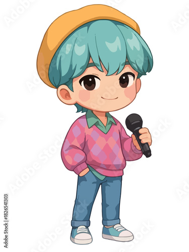 Rock-Handsome Anime Male Group – Six Characters Digital Illustration