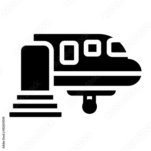 Boarding stairs Solid icon