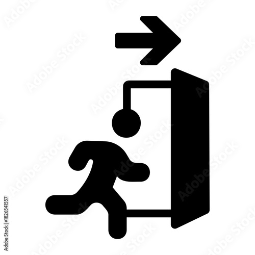 Emergency exit Solid icon