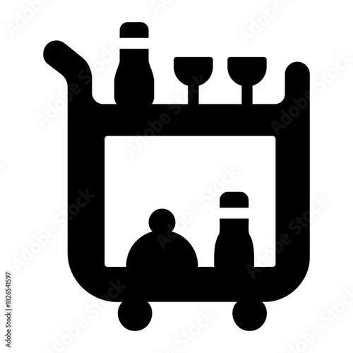 Food airplane Solid icon