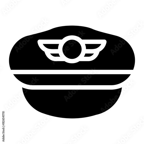 Pilot hat Solid icon