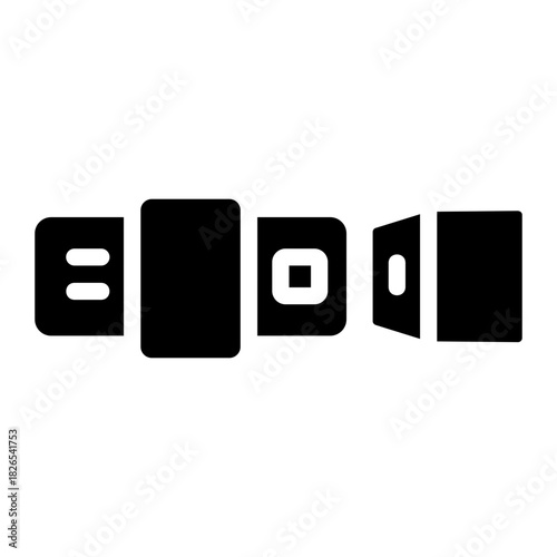 Seatbelt buckle Solid icon