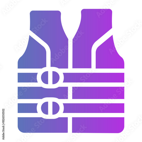 Life vest Line Gradient Icon
