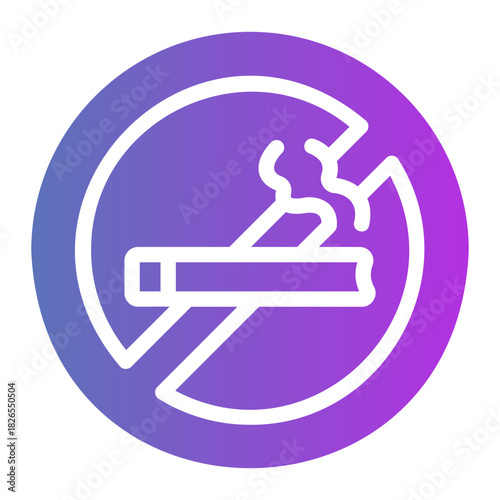 No smoking  Line Gradient Icon