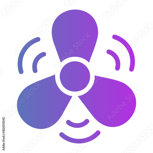 Propeller airplane  Line Gradient Icon