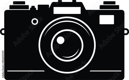 Retro Film Camera Vector IconRetro Film Camera Vector Icon