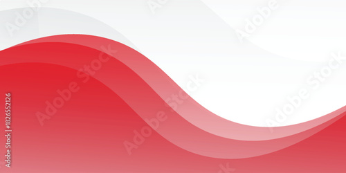 Red Wave on White Background eps 10