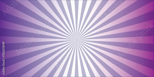 Vibrant colorfull Split Comic Pop Art Sunburst with Dynamic Retro Rays white Background