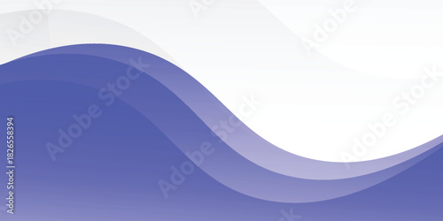 Smooth gradient waves in white and blue form a stylish abstract background for versatile design projects