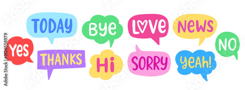 Chat Bubbles Social Media Message Speech Clouds