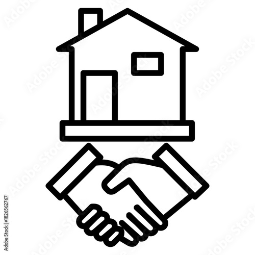 house price agreement icon