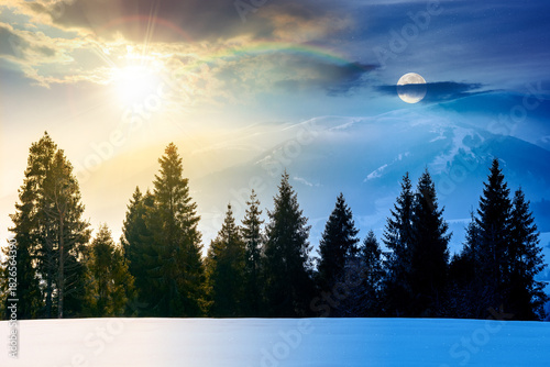 Canvastavla winter solstice landscape