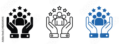 Customer retention icon, customer loyalty icon, vector icons for app, website, and ui design, featuring client loyalty, repeat purchase, satisfaction indicators, and business growth concepts