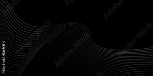Wave Black abstract background design. Modern wavy line.  simple art good nice pattern lux luxe luxury graphic