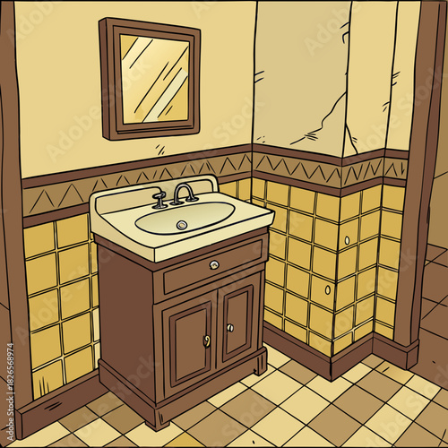vector illustration of a kitchen