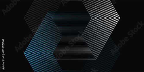 Black abstract background designb simple. Premium stripe texture for banner business backdrop. Dark horizontal template old