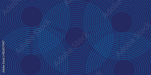 Bright blue dynamic abstract vector background with diagonal lines. 3d cover of business presentation banner for sale event night party. Fast moving soft circle wave line stripe decoration
