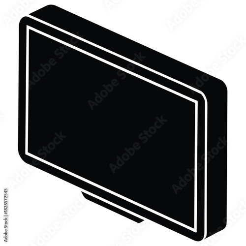 smart glass tvon white background