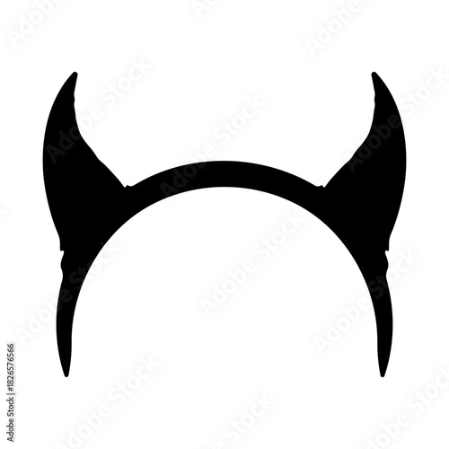 Black headband with horns without background