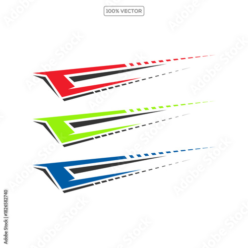 Sports stripes, car stickers. Racing decals for tuning. Car stripe element sticker