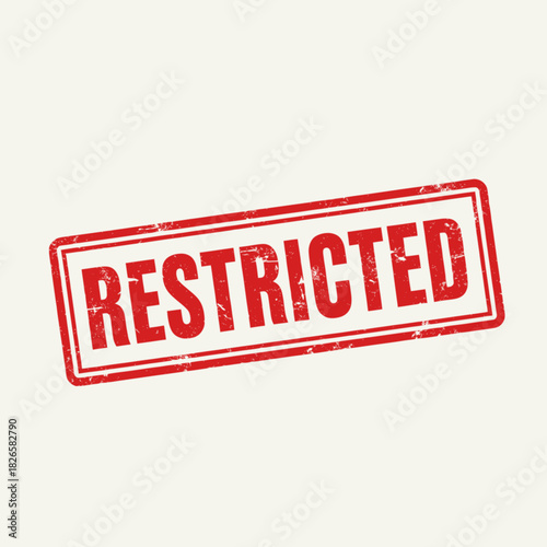 A red rectangular rubber stamp with the word 'RESTRICTED' in bold, distressed uppercase letters on a light background.