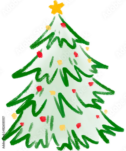 christmas tree vector illustration