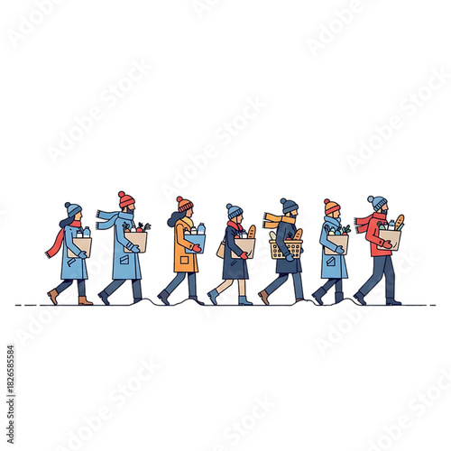 People marching in a coordinated parade line.