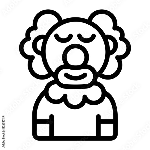 Clown costume Line Icon