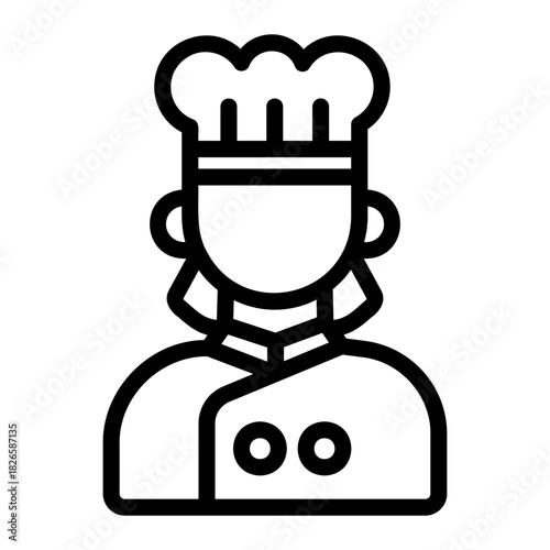 Chef costume Line Icon