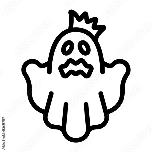 Ghost costume Line Icon