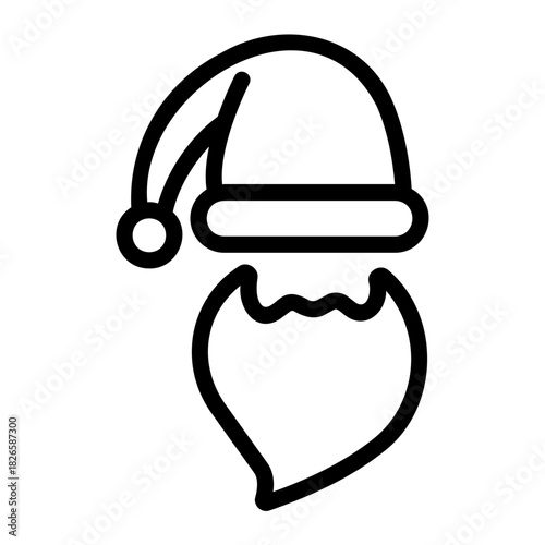 santa claus costume Line Icon