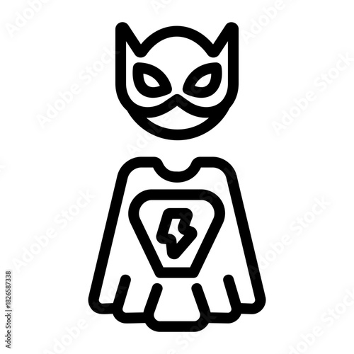 Superhero costume Line Icon