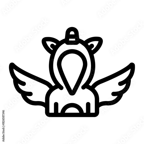 Unicorn costume Line Icon