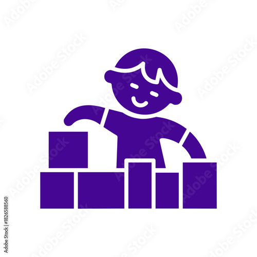 Kids playing with blocks