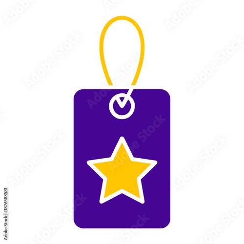 Name tag with star or heart