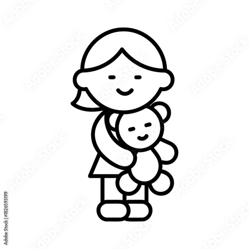 Child holding a teddy bear