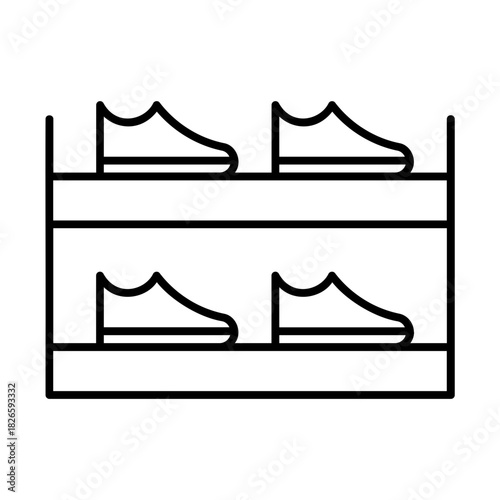 Shoe rack with small shoes