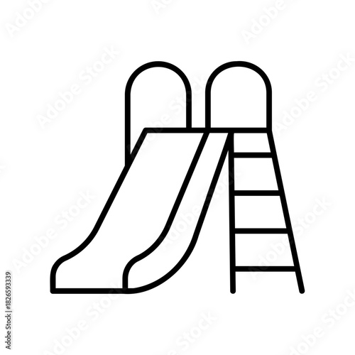 Playground slide and swing