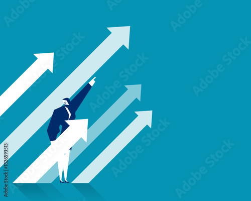 Robot. Artificial intelligence with investment direction